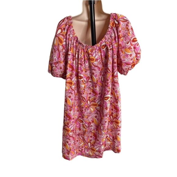 ana Womens Mini Off the Shoulders Floral Dress Pink Plus Size 3x New c - Picture 7 of 8